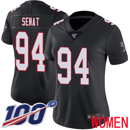 Atlanta Falcons Limited Black Women Deadrin Senat Alternate Jersey NFL Football 94 100th Season Vapor Untouchable